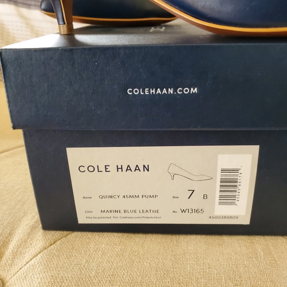 Cole Haan Quincy 45 mm pump 9.5 7.5 marine blue - Picture 7 of 10